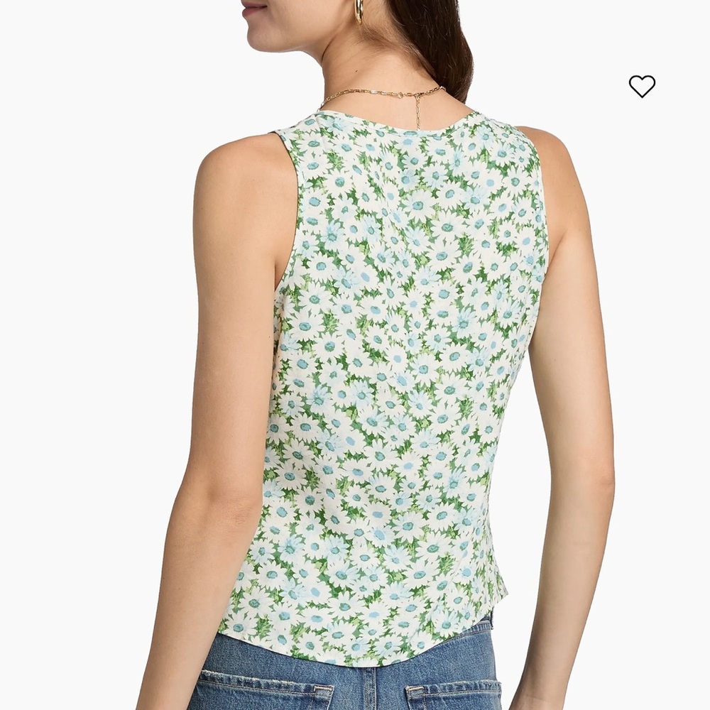 ✨ NWOT Reformation Miri Floral Tie-Front Top – Daisy Meadow • Size 10 - Picture 17 of 17